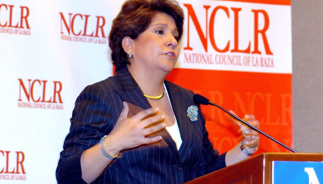 Stock Photo: Janet Murguía, president of the National Council of La Raza (NCLR), one of the leading Hispanic advocacy organizations in the US, during a conference in Los Angeles. EFE/Iván Mejía