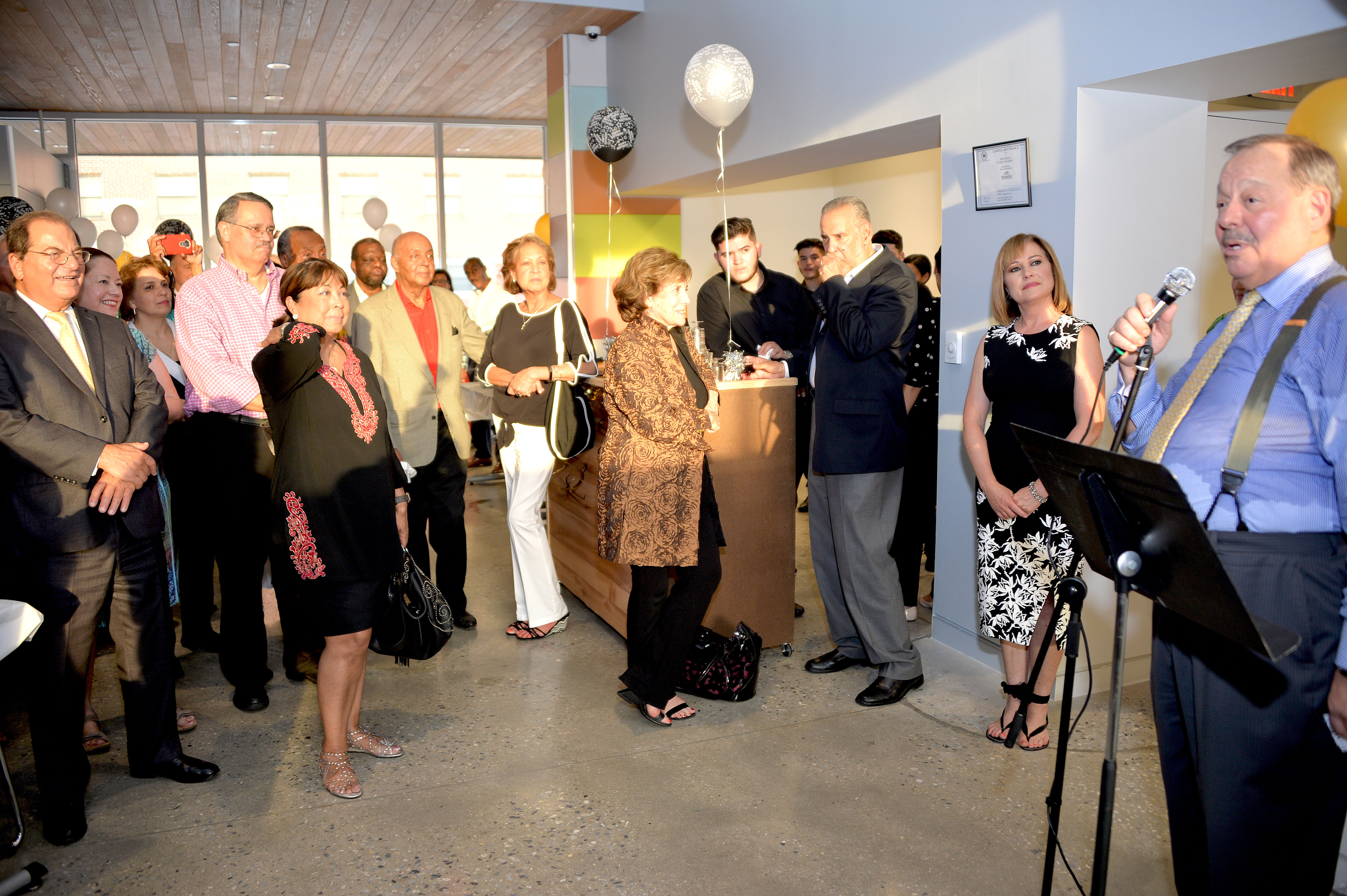 The Honorable Nelson Diaz speaks to the audience who attended his 70th Birthday reception at Taller Puertorriqueno this past Friday.  Photo: Peter Fitzpatrick/AL DIA News