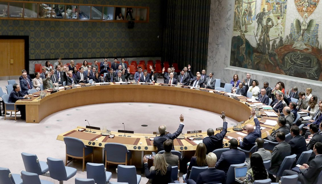 The United Nations Security Council voted on Monday, September 11, 2017, the resolution on sanctions against North Korea at its headquarters in New York. The body voted unanimously to pass resolutions designed to lessen North Korea's nuclear ambitions. EFE / ANDREW GOMBERT