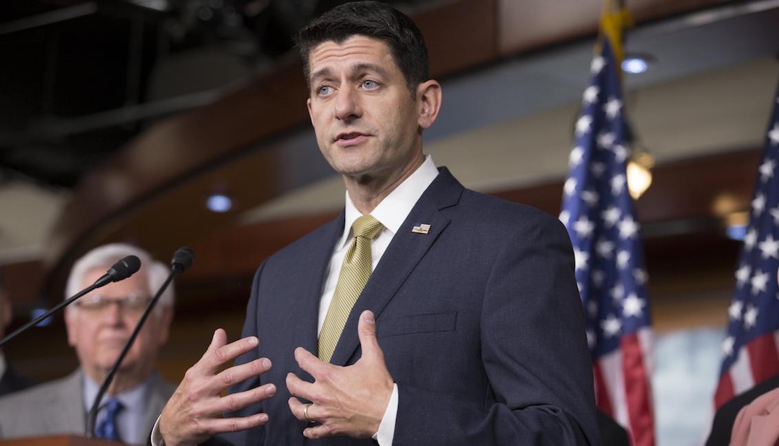 The President of the US House of Representatives, Rep. Paul Ryan, during a press conference at the Capitol in Washington, USA, on September 14, 2017. EFE / Michael Reynolds