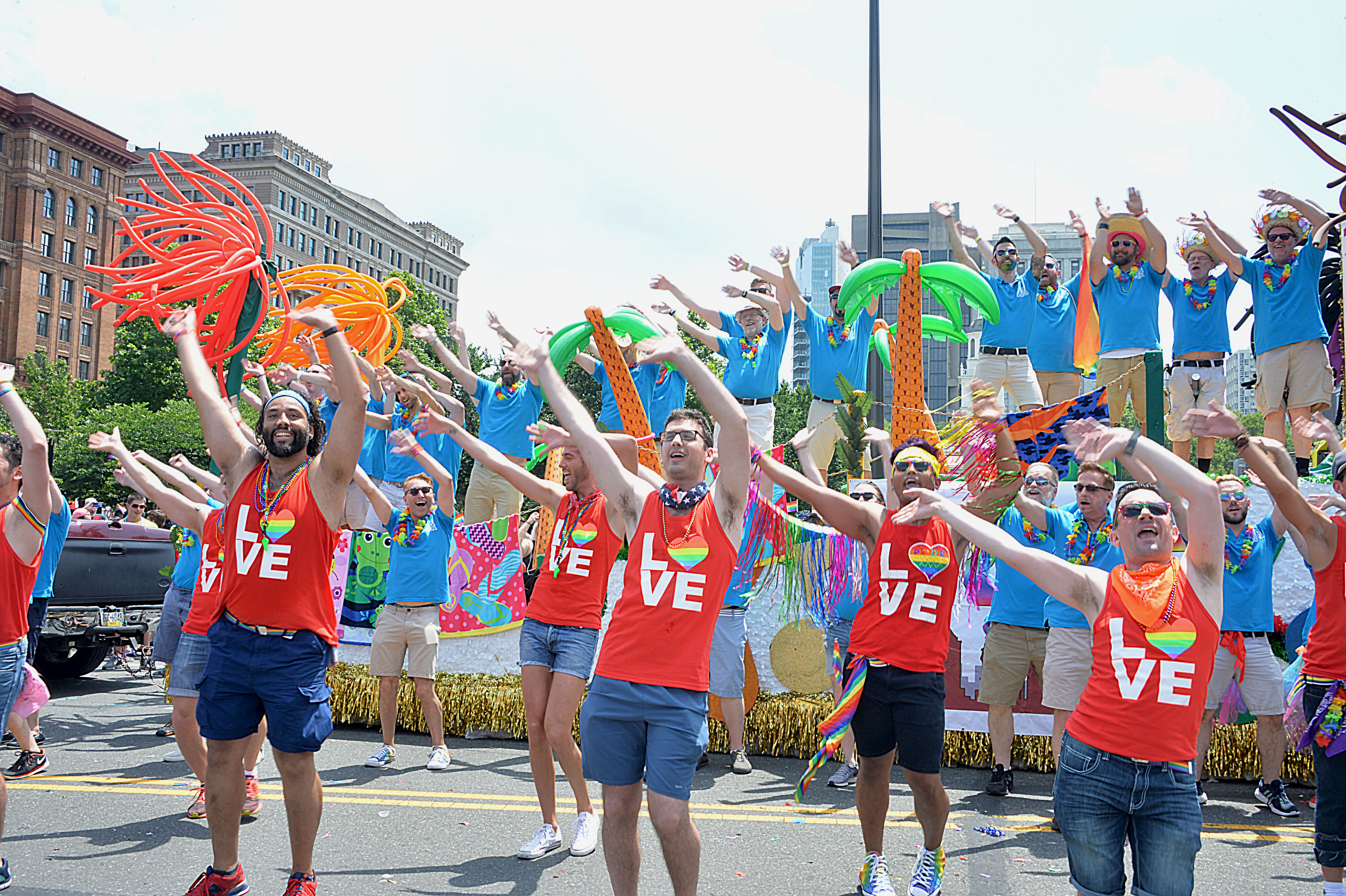 The Philadelphia Gay Men's Chorus gave a huge performance during the Pride festival in Philadelphia Sunday. Photo: Peter Fitzpatrick/AL DIA News 