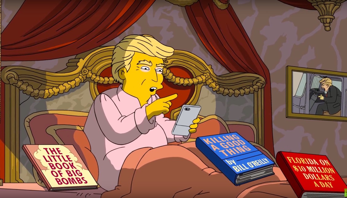 La versión de los primeros 100 días de Trump en la Casa Blanca, según Los Simpsons. 