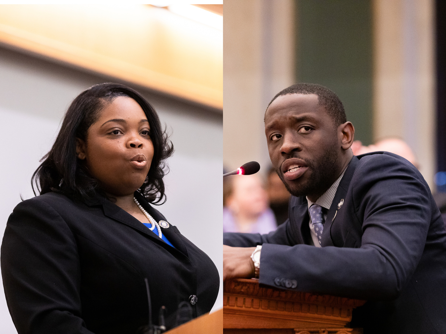 Councilmembers Katherine Gilmore Richardson and Isaiah Thomas are leading Illuminate the Arts effort in Philadelphia City Council. Photos: Philadelphia City Council.