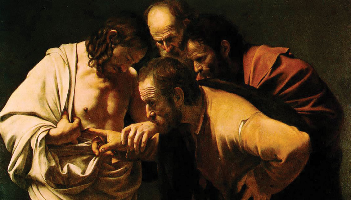 "La incredulidad de Santo Tomás", Michelangelo Merisi da Caravaggio. 