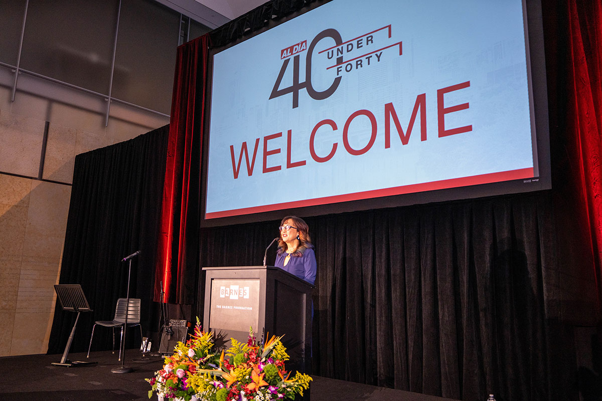 Loraine Ballard Morrill served as Master of Ceremonies during the ALDIA 40 under Forty celebration August 27.