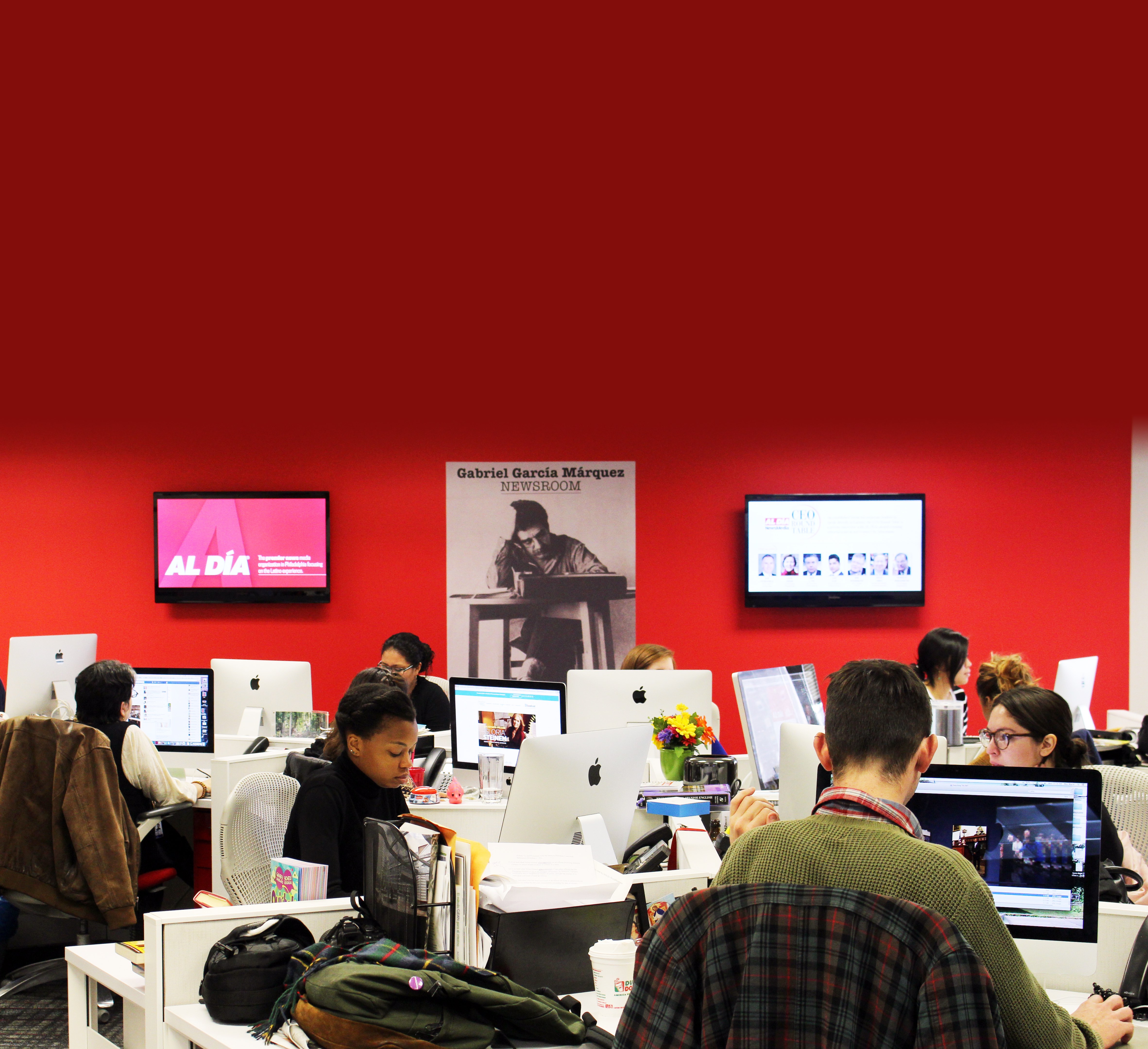 The AL DÍA Newsroom at 1835 Market Street, several years ago. Photo: AL DÍA News Archives