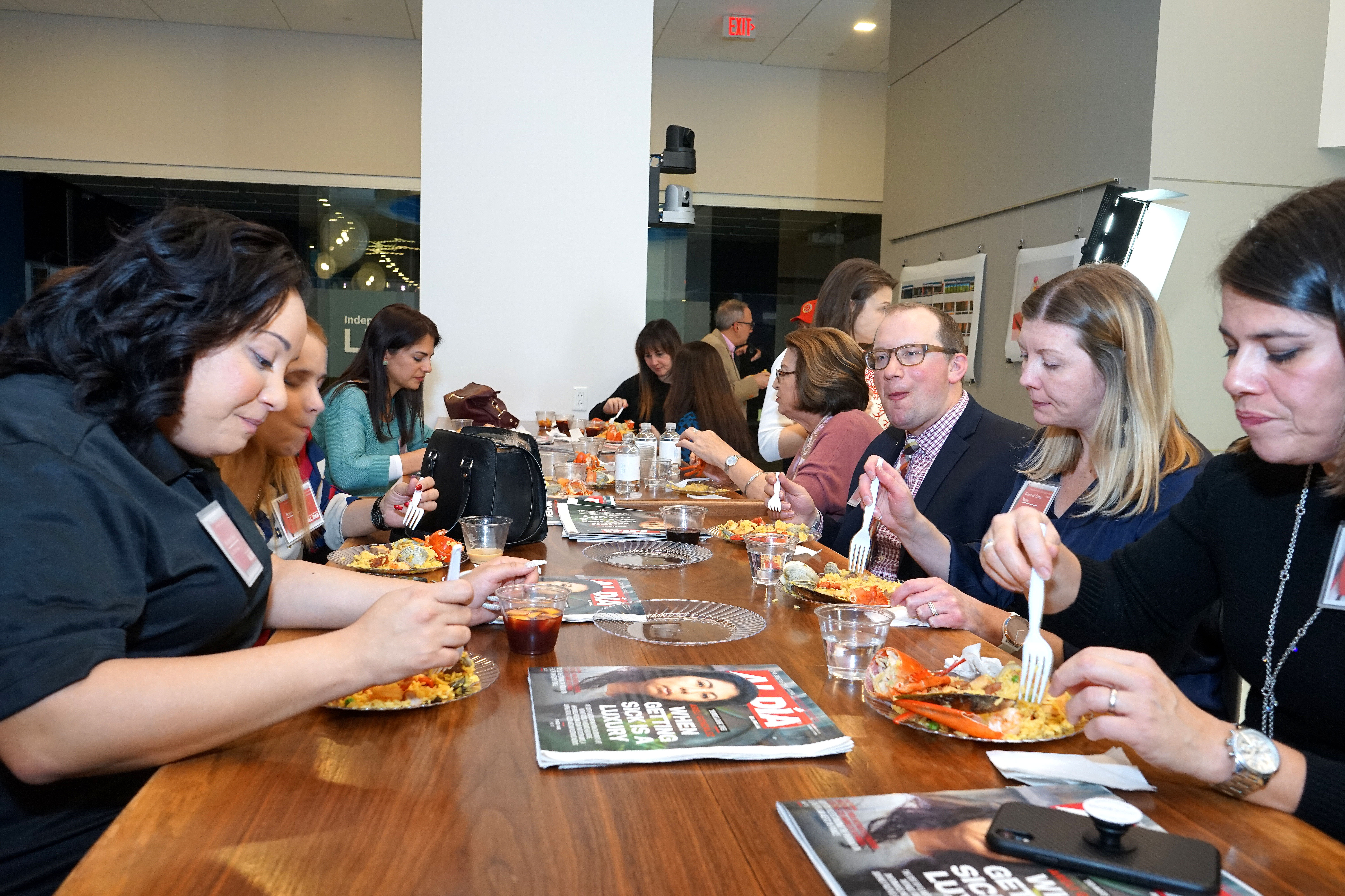 Guests of the AL DIA Chef Series finale are treated with a delicious dish of paella (Photos: Peter Fitzpatrick/AL DIA News)