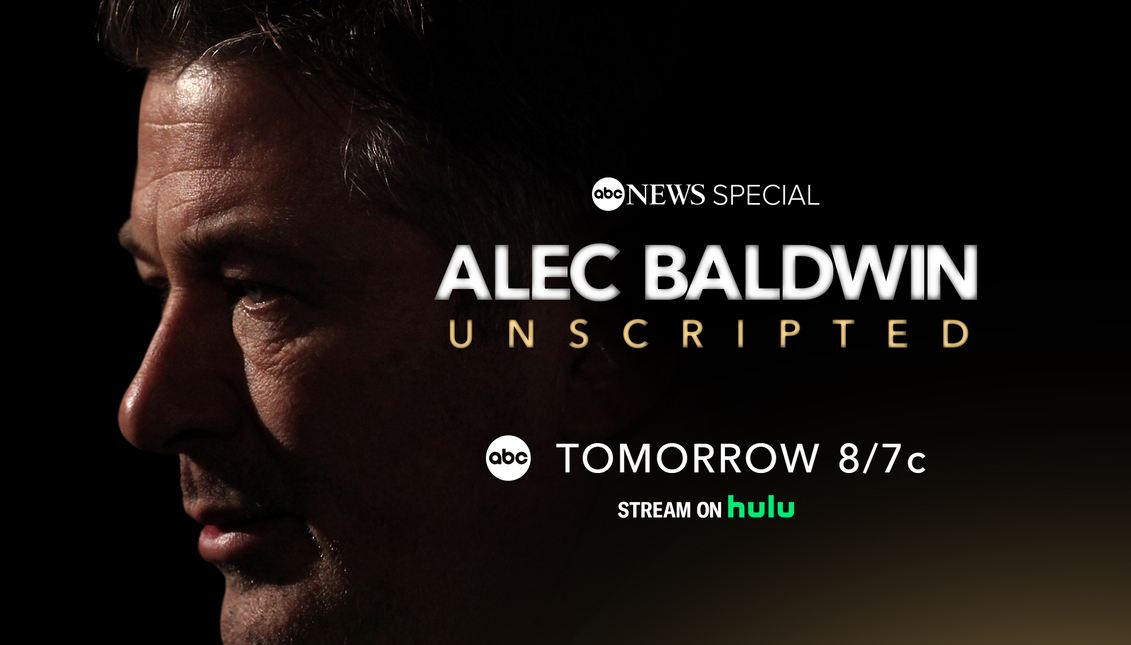 Alec Baldwin, promotional image of exclusive interview for ABC