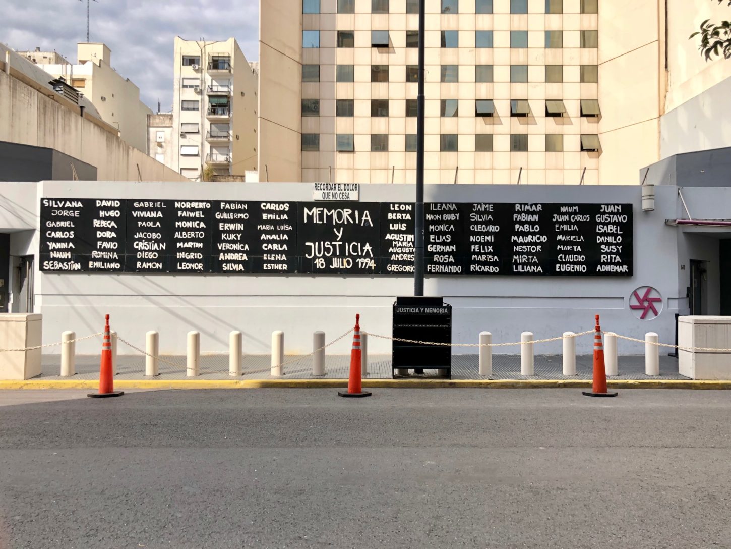 A memorial for those that died in the 1994 AMIA bombing in Buenos Aires. Photo: Liz Spikol