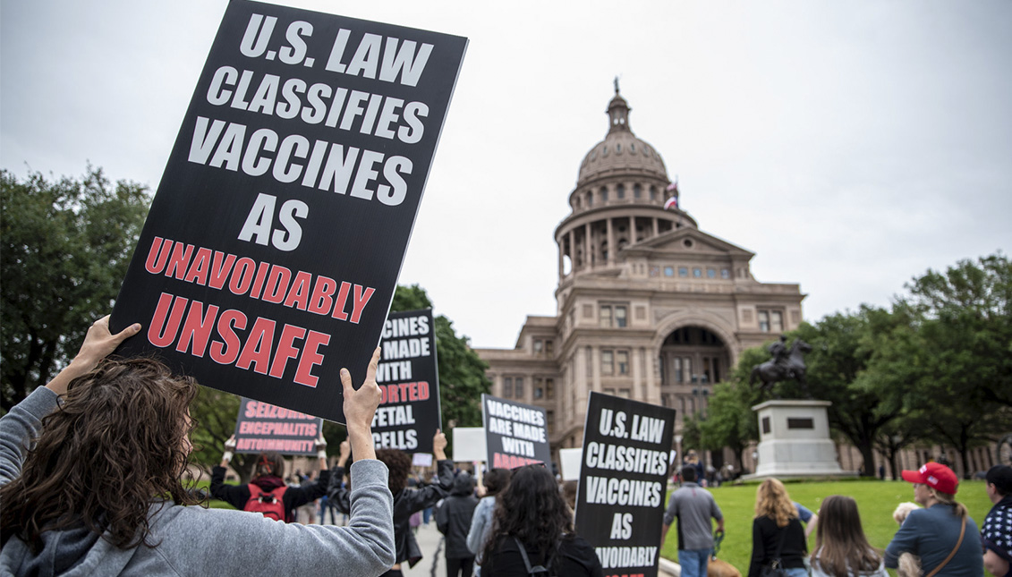 Protestas en el Capitolio de Texas en abril. Photo: AP