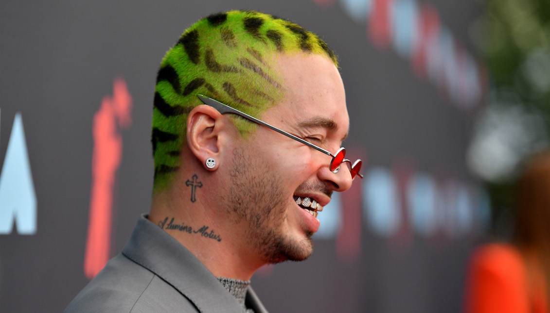 NEWARK, NEW JERSEY - AUGUST 26: J Balvin attends the 2019 MTV Video Music Awards at Prudential Center on August 26, 2019 in Newark, New Jersey. (Photo by Dia Dipasupil/Getty Images for MTV)