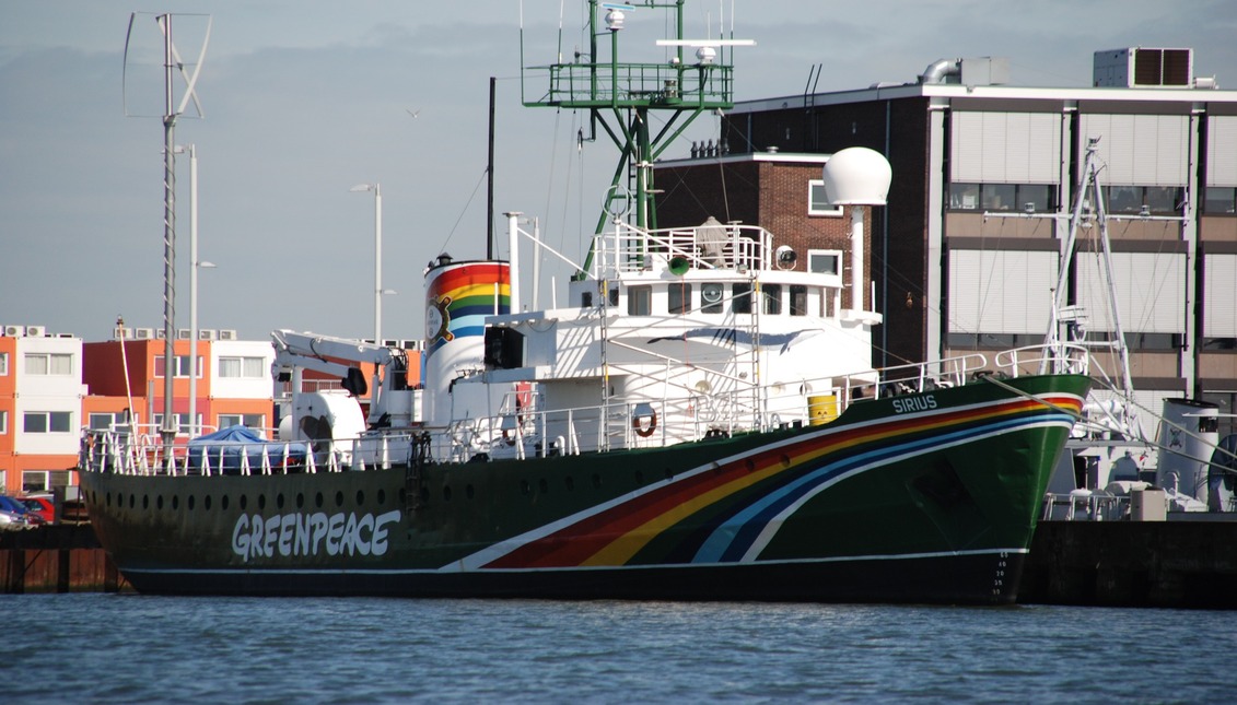 Sirius, one of the ships of the environmental organization Greenpeace