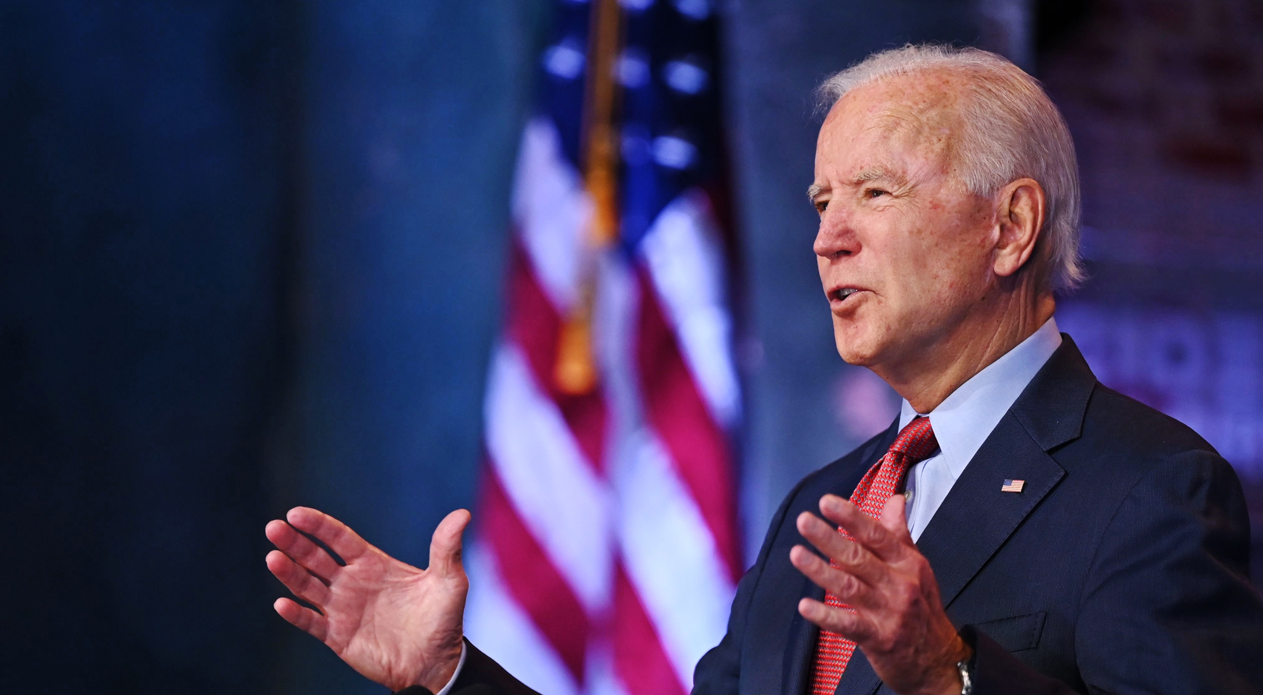 Joe Biden habla en una conferencia. Imagen de archivo. Foto Jim Watson, Getty Images.