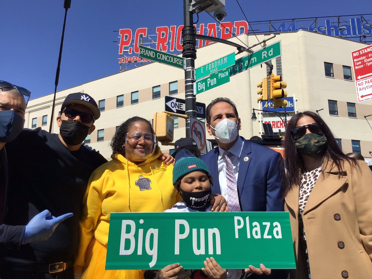 Big Pun Plaza in the Bronx. Photo from the twitter of El Bronx Councilman Fernando Cabrera.