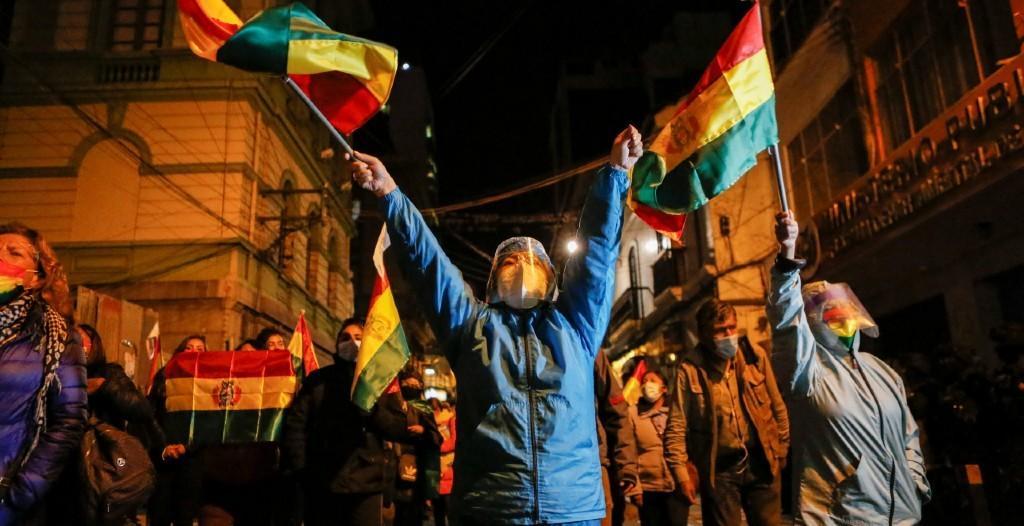 Protesters against the leftist government of Luis Arce: La Paz, Bolivia, March 15, 2021. Photo: Manuel Claure / Reuters