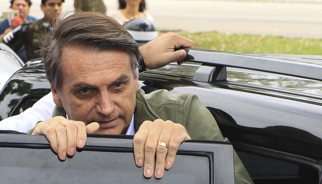 El Presidente de Brasil, Jair Bolsonaro, en Río de Janeiro durante las elecciones de 2018. Foto: Buda Mendes/Getty Images.
