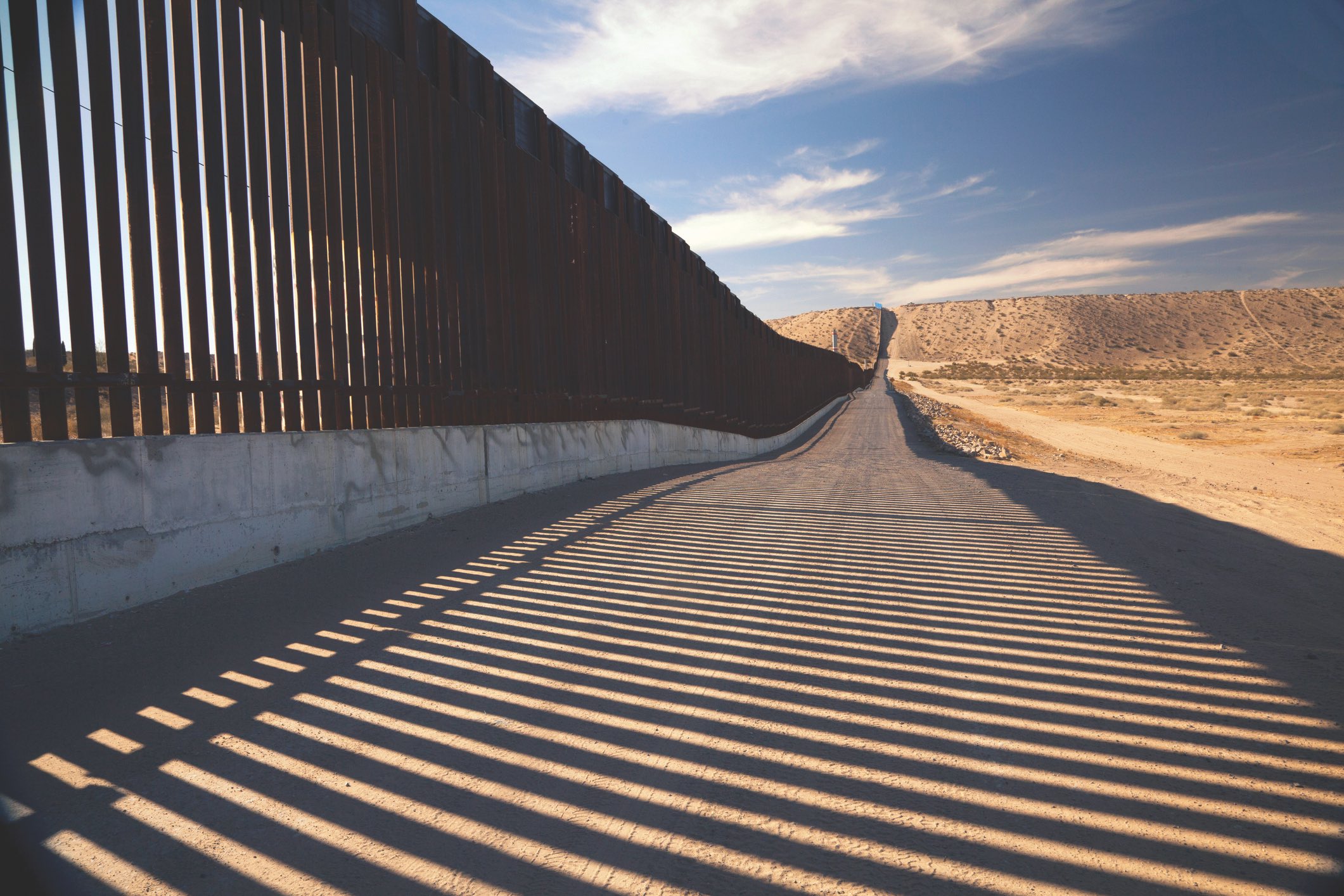 Border barriers between the U.S. and Mexico. Photo: Getty Images.
