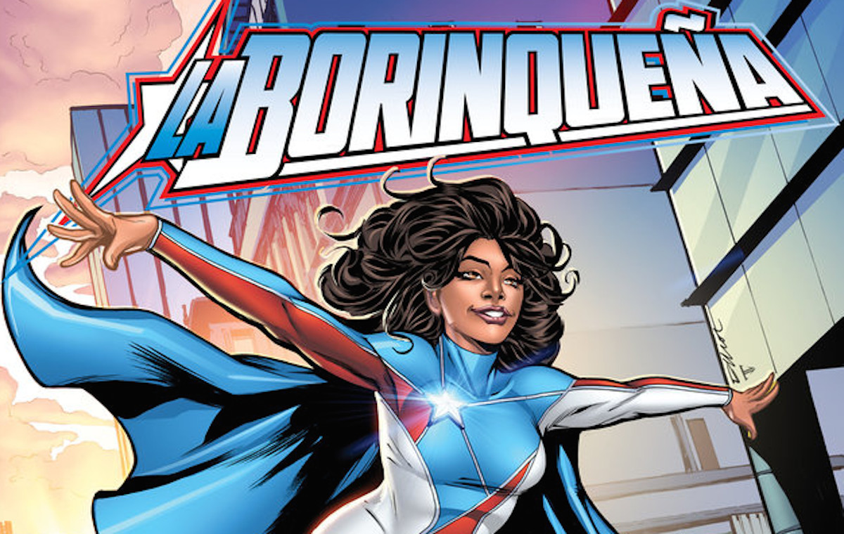 Part of the cover of the comic book 'La Borinqueña' (©2016, SOMOS ARTE, LLC. ALL RIGHTS RESERVED)