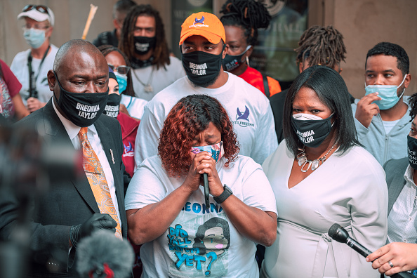 Breonna's family. Photo: Jon Cherry/Getty Images