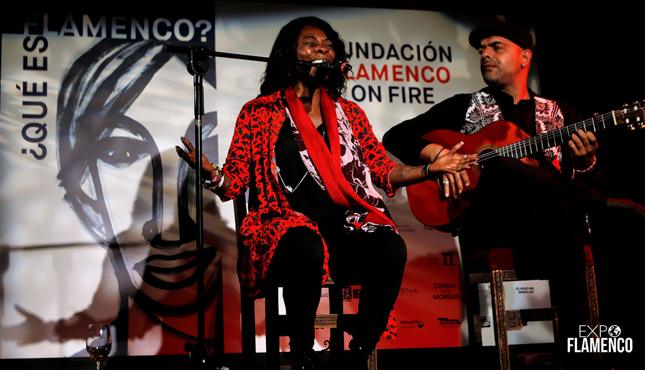 The singer Concha Buika at the "Flamenco On Fire 2021" in Navarra.