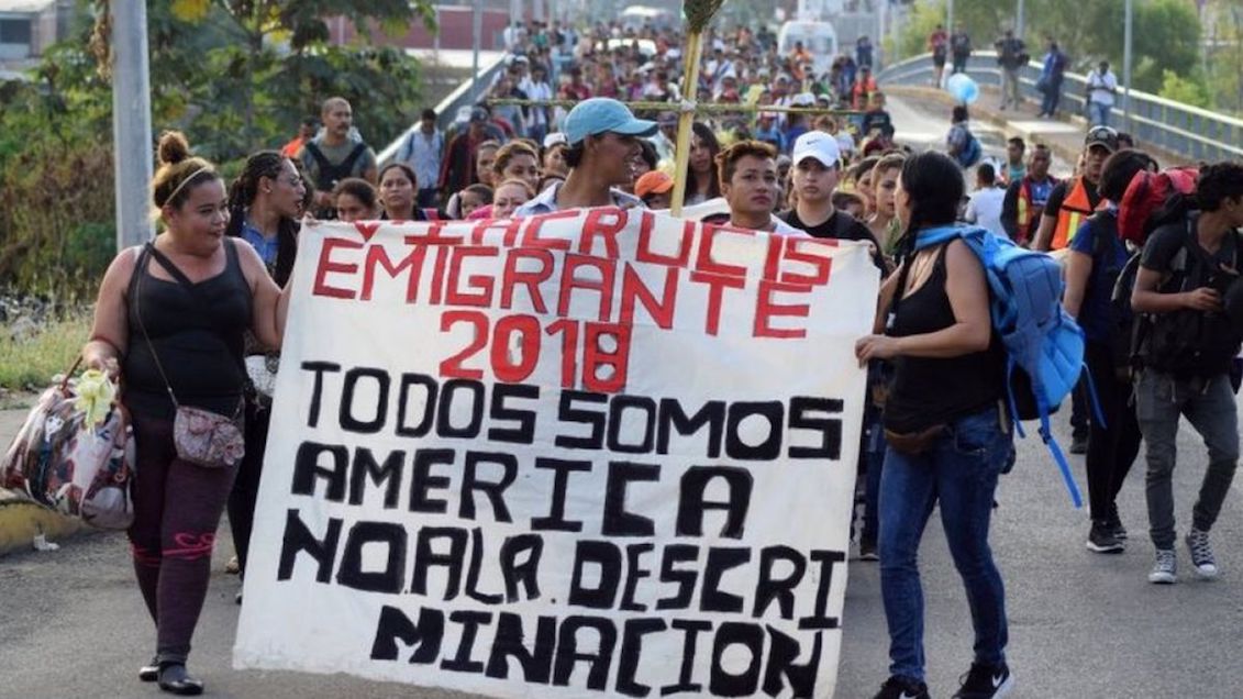 The "2018 Refugee Caravan" has been touring Central America and southern Mexico for two weeks. Photo: Reuters