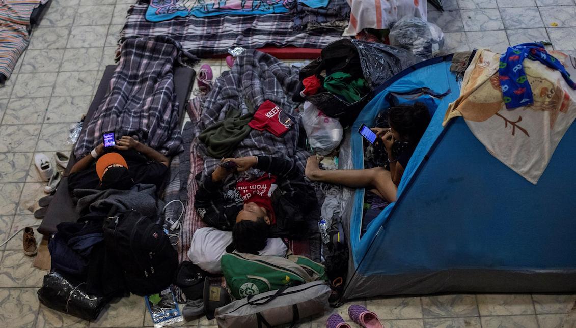 General view of the El Barretal shelter, where some 2,000 Central American citizens of the migrant caravan were relocated, in the city of Tijuana (Mexico). EFE/Alonso Rochín