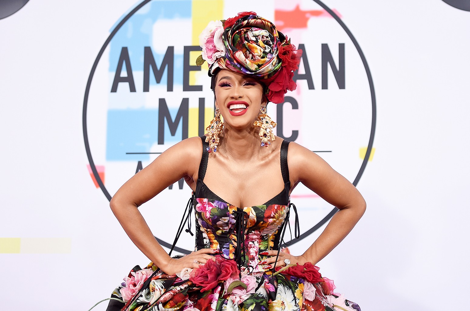 Rapper Cardi B on the red carpet at the 2018 AMA's. File image.