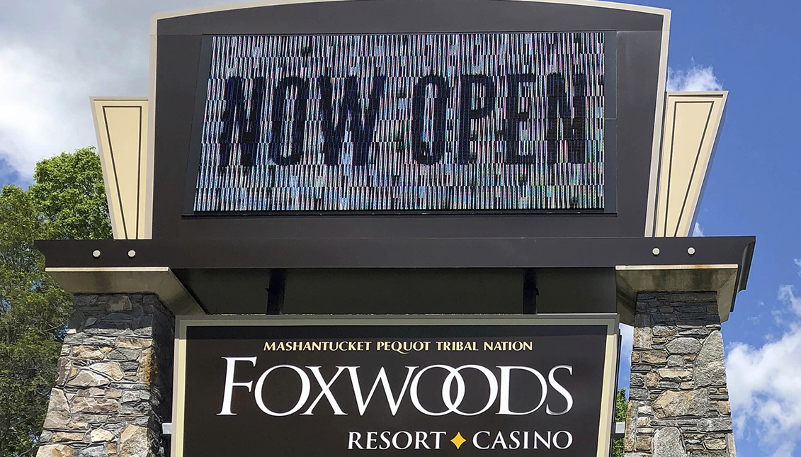 Entrada del casino Foxwoods Resort. Foto: AP