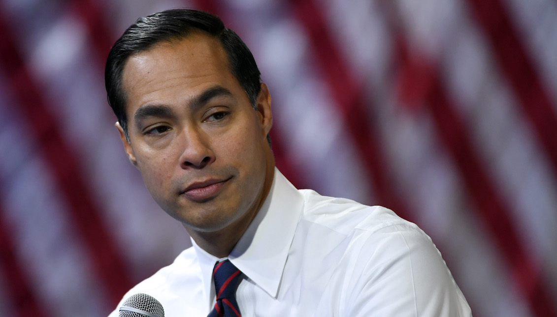 LAS VEGAS, NEVADA - OCTOBER 02: Democratic presidential candidate Julian Castro speaks during the 2020 Gun Safety Forum hosted by gun control activist groups Giffords and March for Our Lives at Enclave on October 2, 2019 in Las Vegas, Nevada. (Photo by Ethan Miller/Getty Images)