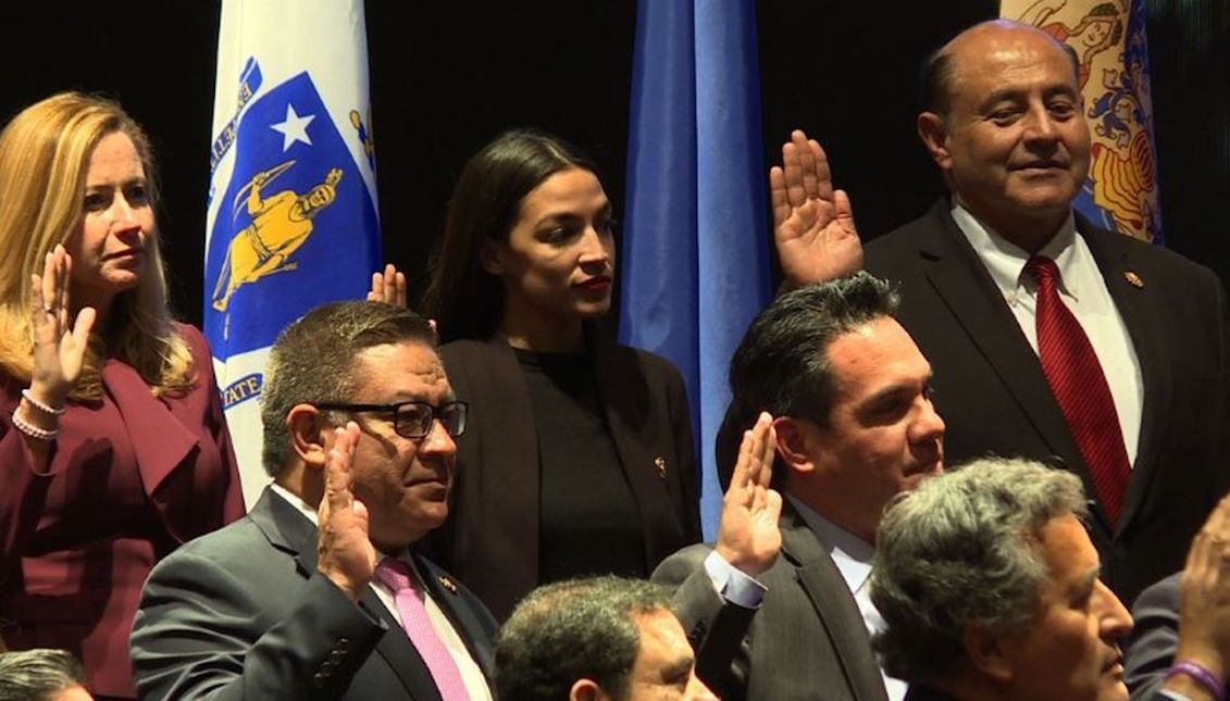 New Members of the Congressional Hispanic Caucus swearing in.