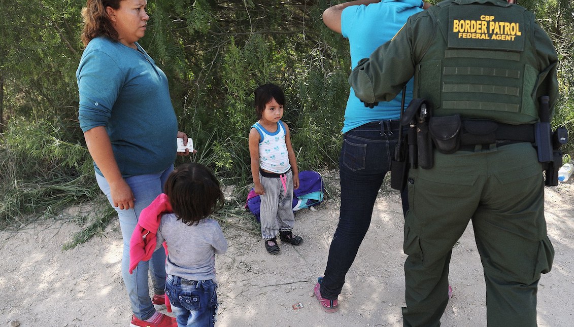 Border Patrol agents take Central American asylum seekers into custody, June 12, 2018. By John Moore/Getty Images.