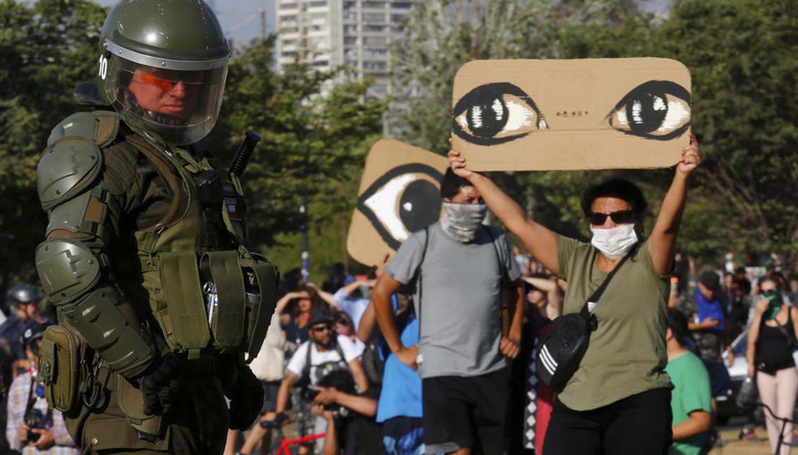 The protests continue in Chile two months later. Photo: Marcelo Hernandez/Getty Images.