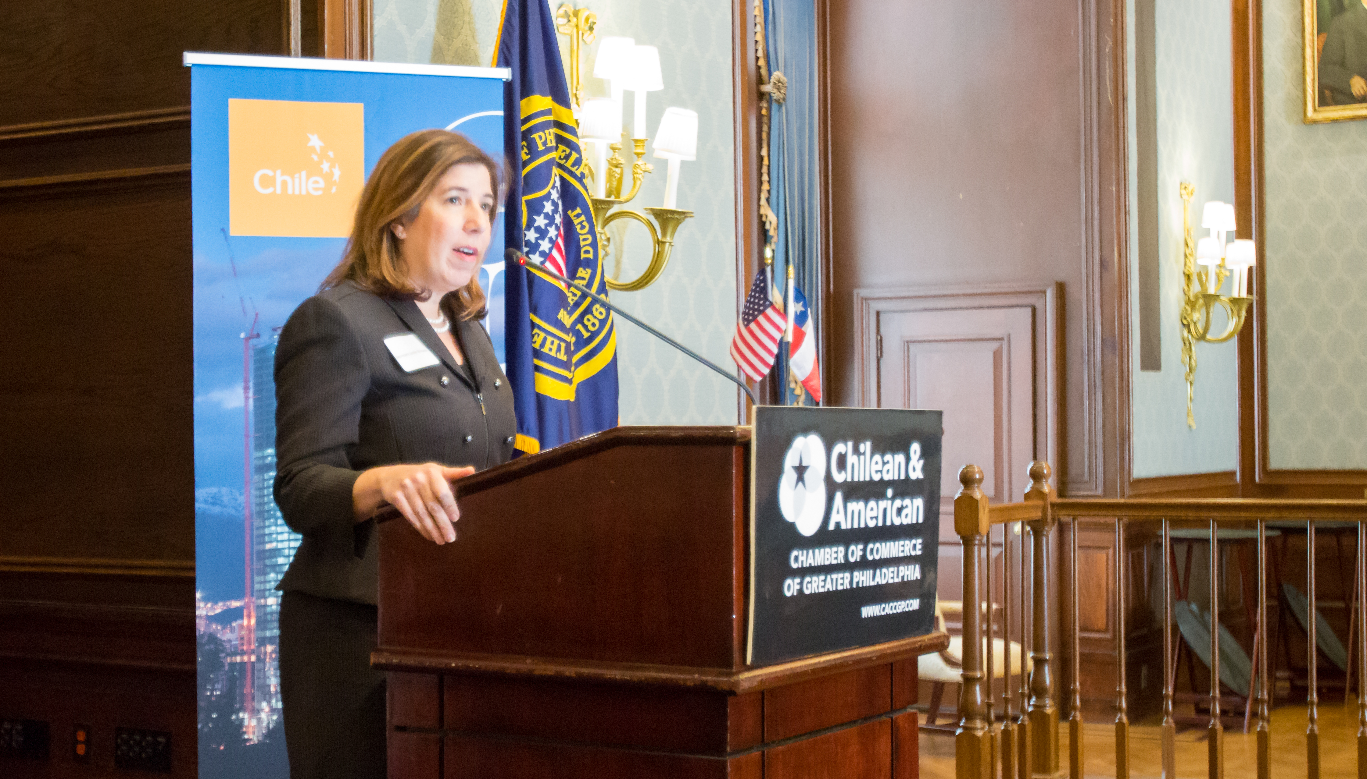 Leslie Richards, Secretary of the Pennsylvania Department of Transportation, accepted the Friend of Chile Award on behalf of Governor Tom Wolf, who was unable to attend the ceremony.