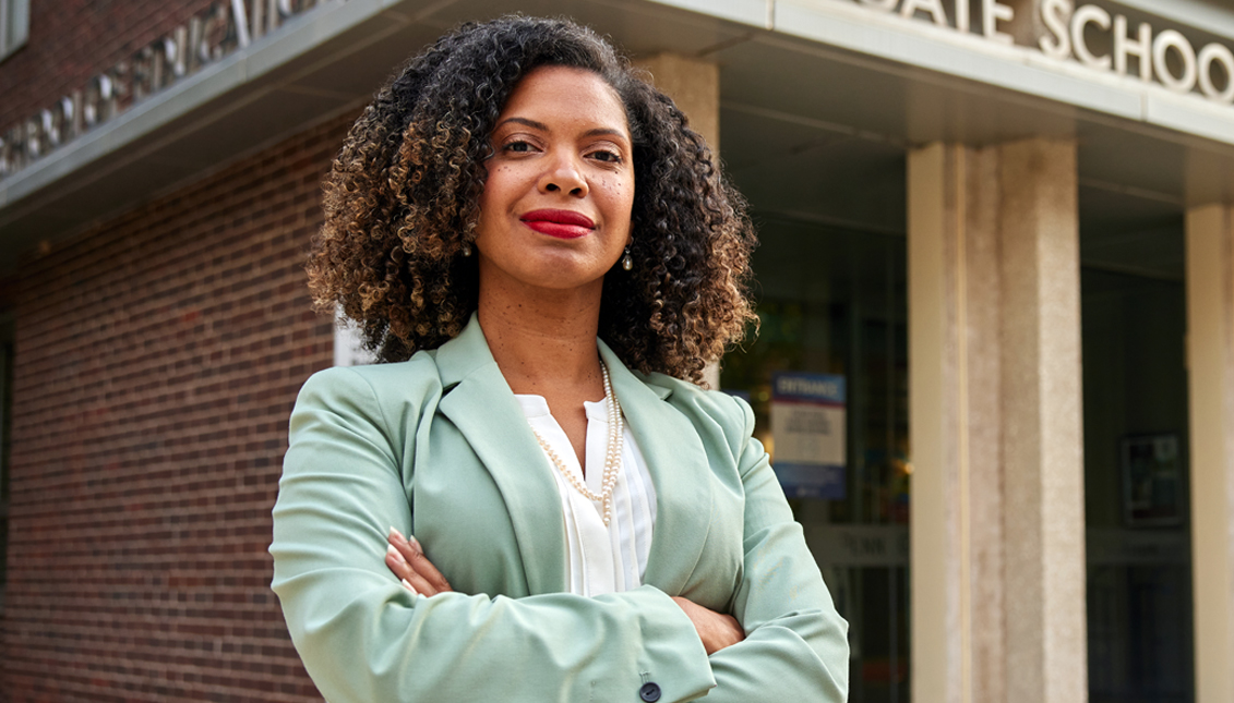 Amalia Dache becomes the first tenured Latina professor at UPenn’s graduate School of Education.   Harrison Brink/AL DÍA News.