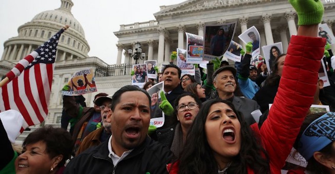 Demonstration on December 6 before the Capitol in Washington against the repeal of the Daca program. Mark Wilson / AFP