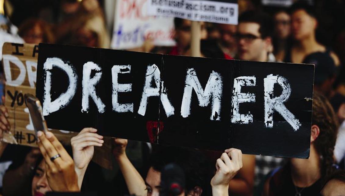 Stock Photo: Protesters march against the elimination of the Deferred Action Program (DACA). EFE.