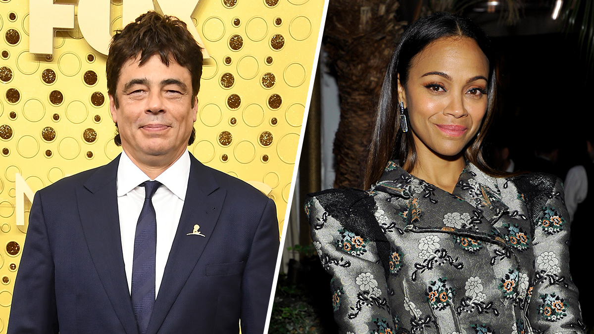 Benicio del Toro and Zoe Saldana. Getty Images.