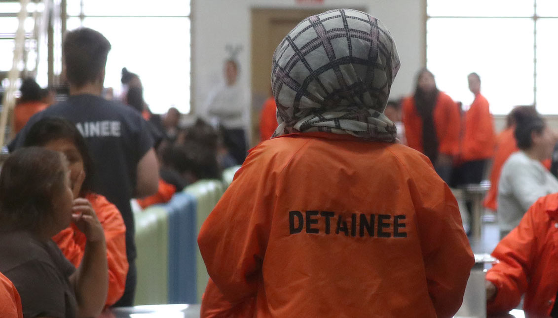 Detainees are seen in an immigration detention center in San Diego, California, on May 18, 2018. (Reuters / Lucy Nicholson)