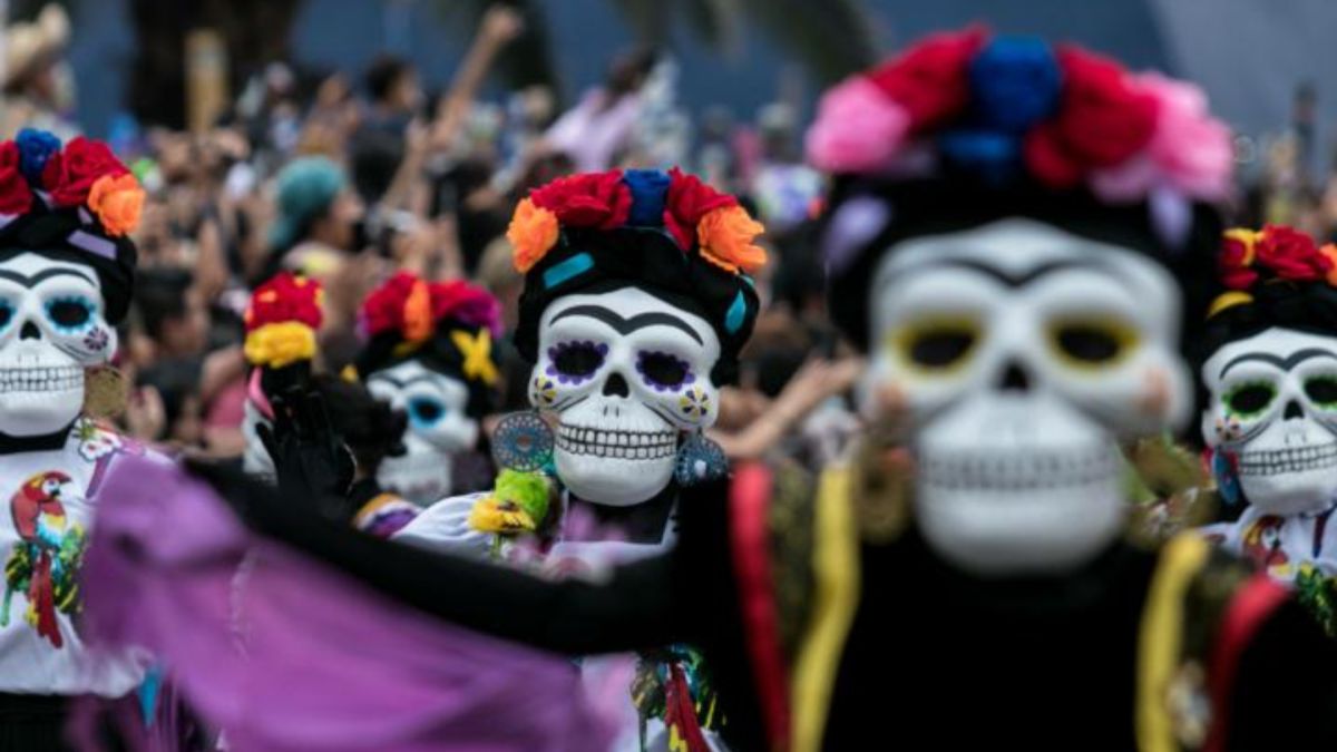 Desfile de Dia de Muertos en Ciudad de México.