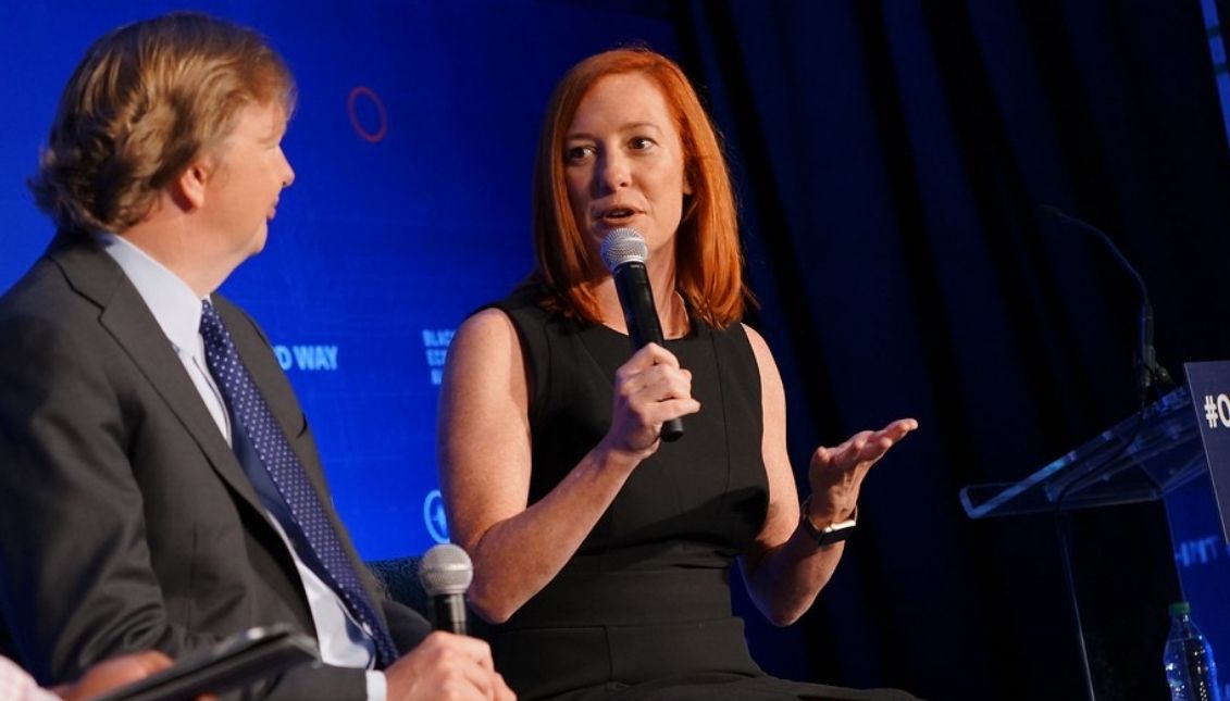 Jenn Psaki in one of her public speeches. Photo: Flickr 