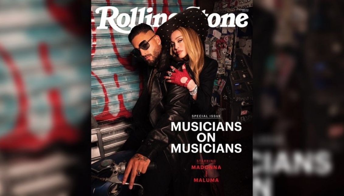 Maluma and Madonna are the cover of Rolling Stones magazine. Photo: Instagram