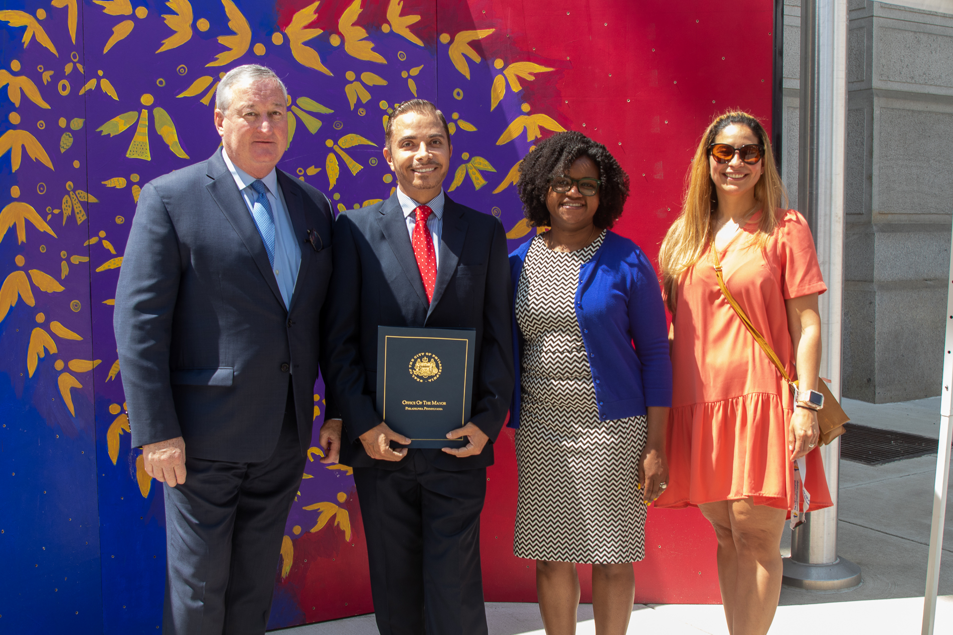 Armando Ezquerra Hasbun was recognized for his work with the Mayor's office during the COVID-19 pandemic at a kick-off event for Immigrant Heritage Month this week. Photo: Philadelphia Mayor’s Office