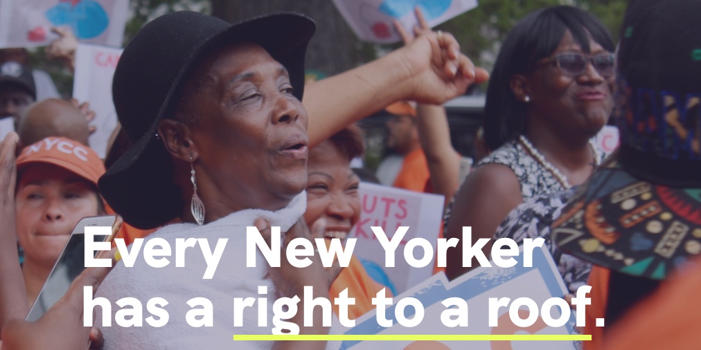 Everyone deserves the #RighttoARoof. Photo: Make the Road NY