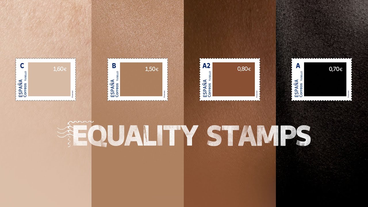 Poster de la campaña "Equality Stamps" de Correos en España.