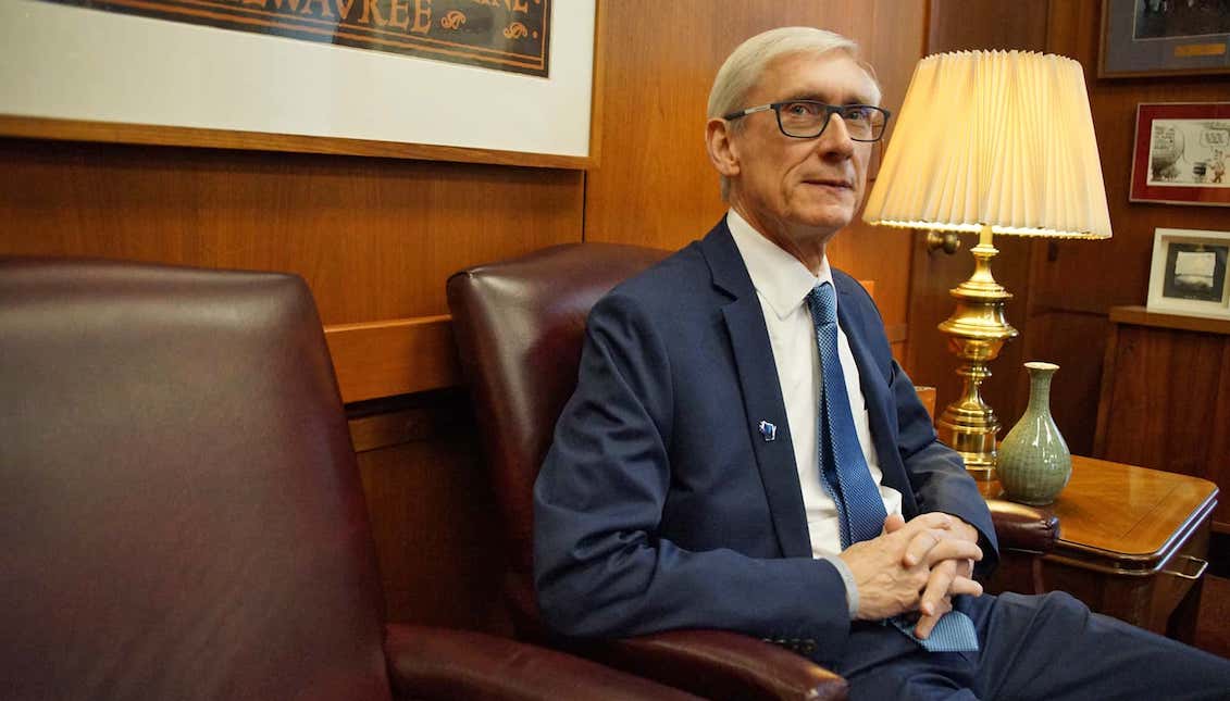 Governor-elect Tony Evers during his first visit to Milwaukee City Hall. Photo: http://www.milwaukeeindependent.com