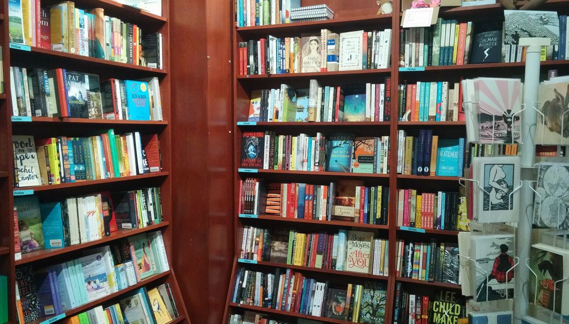 Fiction section at Big Blue Marble Books, Mt. Airy, Philadelphia. Indie bookstores are very neighborhood center. Photo: Big Blue Marble Books