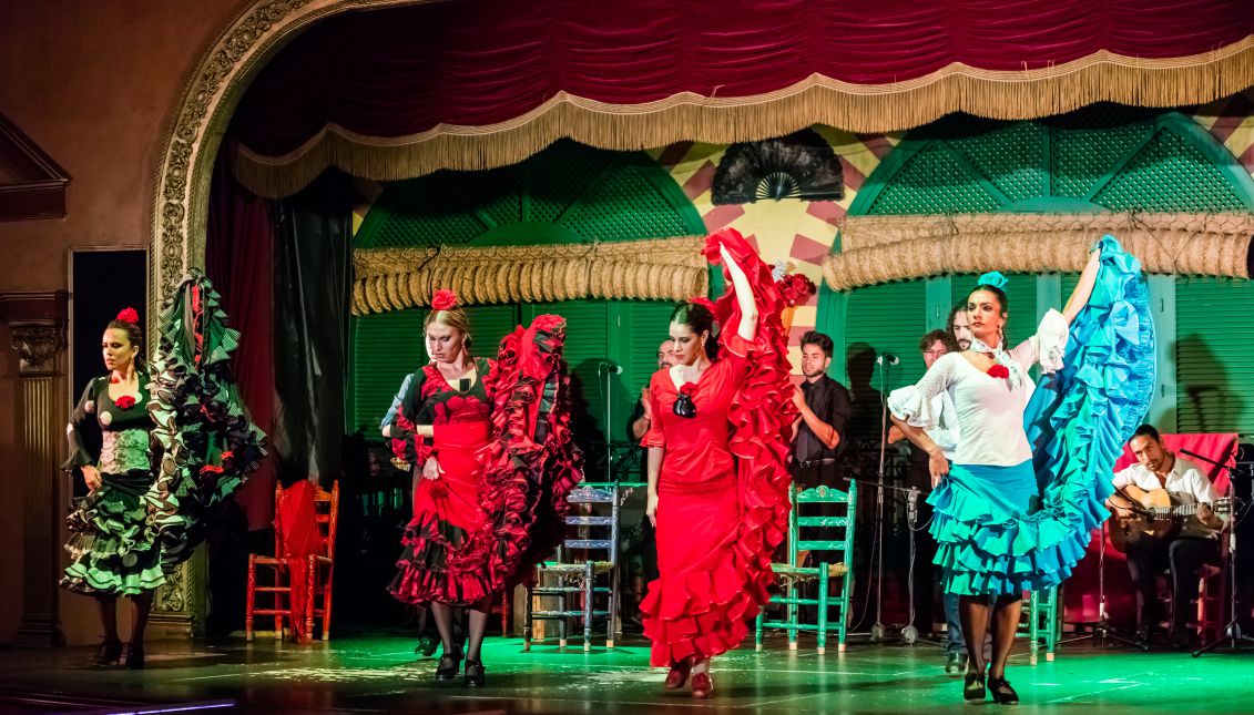 Flamenco performance in Palacio Andaluz, Sevilla, Spain (Wikimedia)
