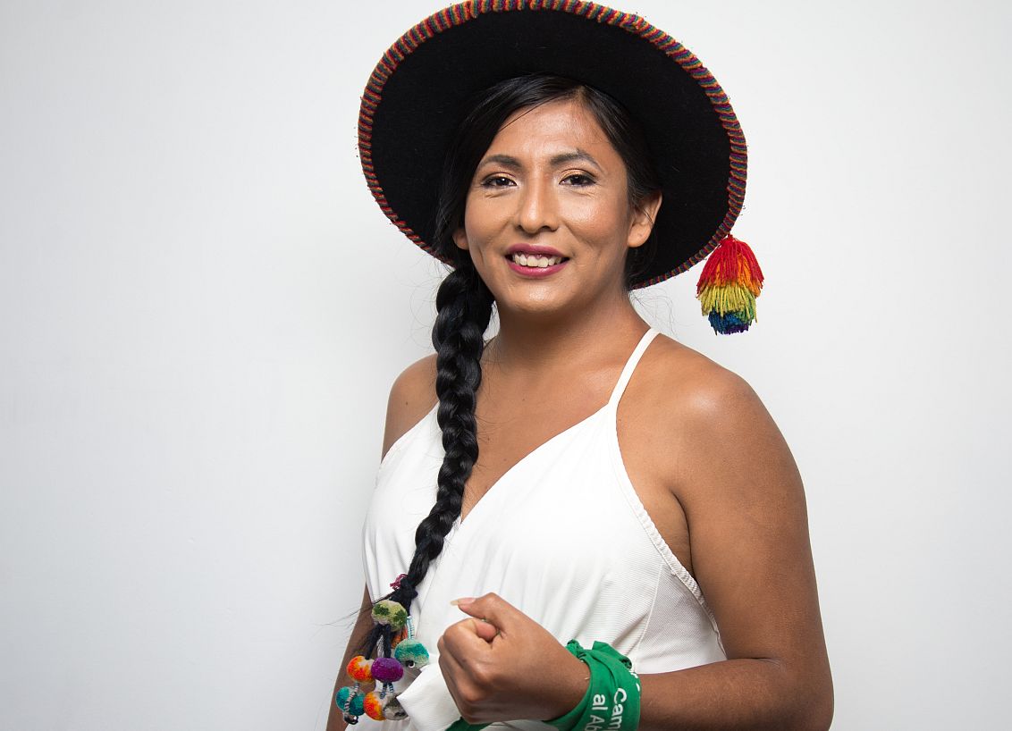 Gahela Cari, Afro-Andean trans candidate for congress in Peru.