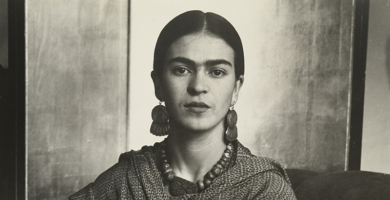 Frida Kahlo en Nueva York. Foto de archivo