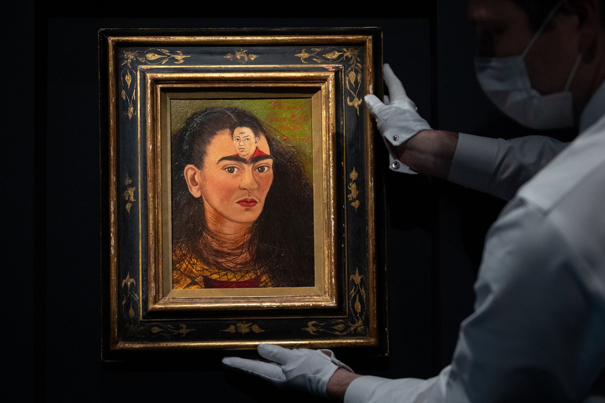 The piece "Diego and I" by Frida Kahlo auctioned in New York. File image.